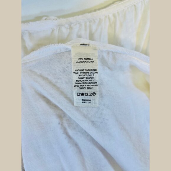 DKNY Jeans White Cotton Midi-Calf Length Sundress - Size M - Picture 11 of 15